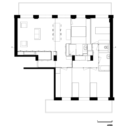 Cours Lafayette 04 - aménagement d’une entrée, agrandissement de la pièce de vie, modification d’une chambre et création d’une salle de bain